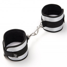 Fifty Shades Totally His Soft Handcuffs - Black/White