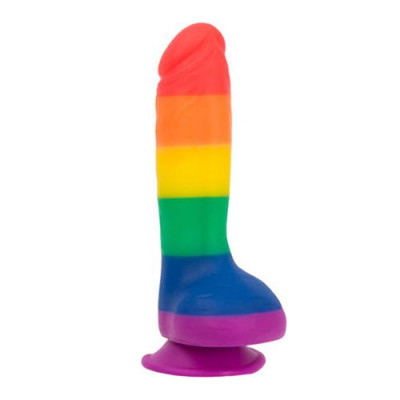 Swan Addiction Justin 8" Dildo - Rainbow